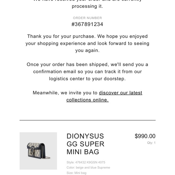 Gucci DIONSUS GG SUPER MINI BAG - Picture 1 of 7